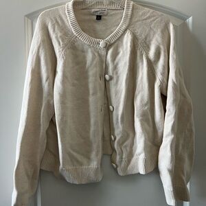Universal Thread Cream Button-Up Cardigan 100 % cotton